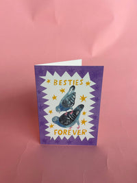 Besties Forever / Pigeon Greeting Card