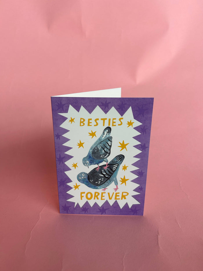 Besties Forever / Pigeon Greeting Card