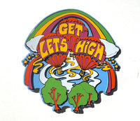 MAGNET Let's Get High Rubber Magnet Stoner Weed Funny