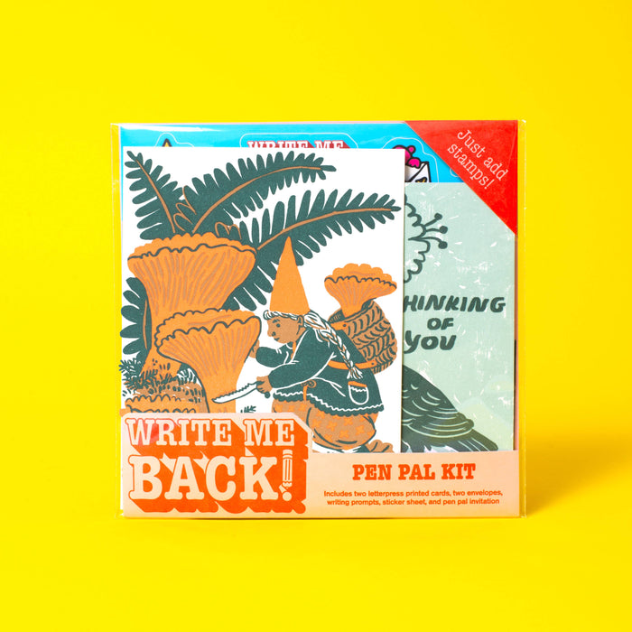 Mushroom + Crow Letter Writing Write Me Back Pen Pal Kit