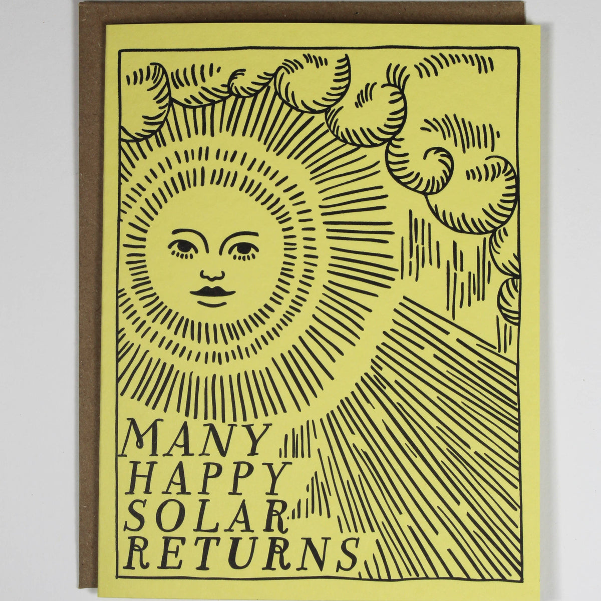 Birthday Solar Return Letterpress Sunshine Card