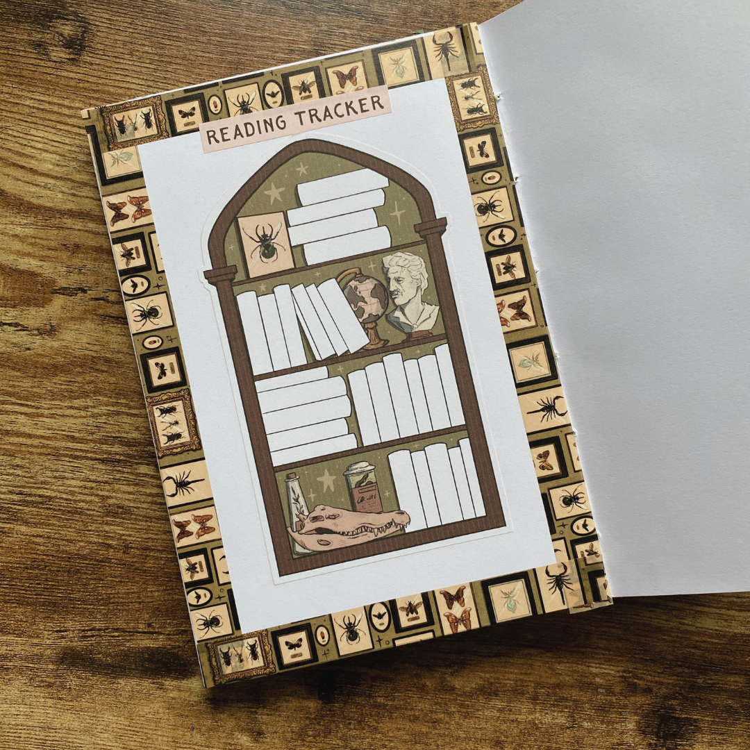 Curio Bookshelf Reading Tracker Sticker