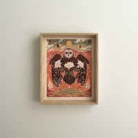 Moonflower Owl - 8x10 Nature Wilderness Art Print  