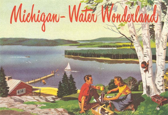 Postcard MI-581 Michigan, Water Wonderland