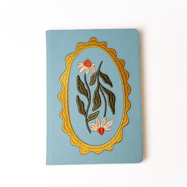 Daisy Frame Hardbound Embroidered Notebook Journal