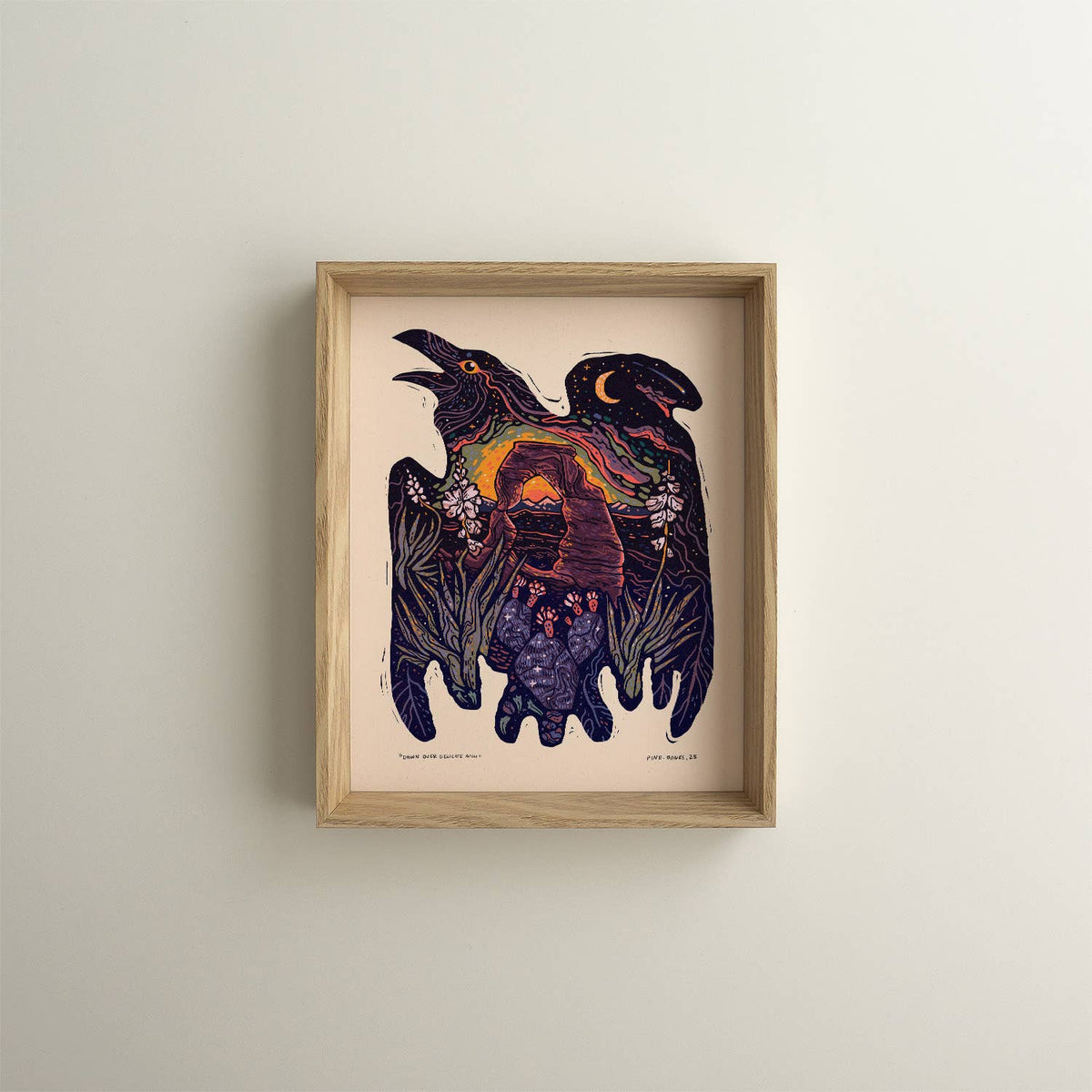 Raven Delicate Arch - 8x10 Nature Wilderness Art Print 