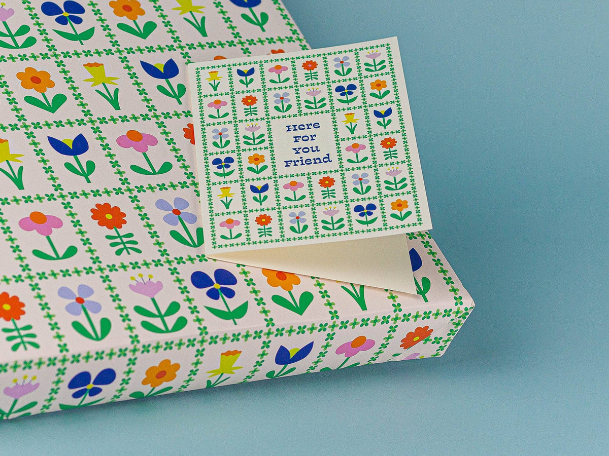 Flower Friends Forever • Here For You Encouragement Card