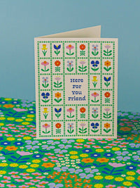 Flower Friends Forever • Here For You Encouragement Card
