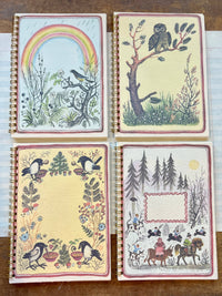 Folksy Forest Scene Notebooks