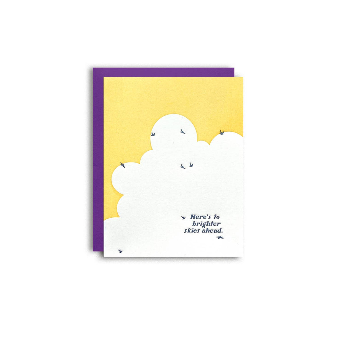 Brighter Skies Ahead - Letterpress Grief Greeting Card