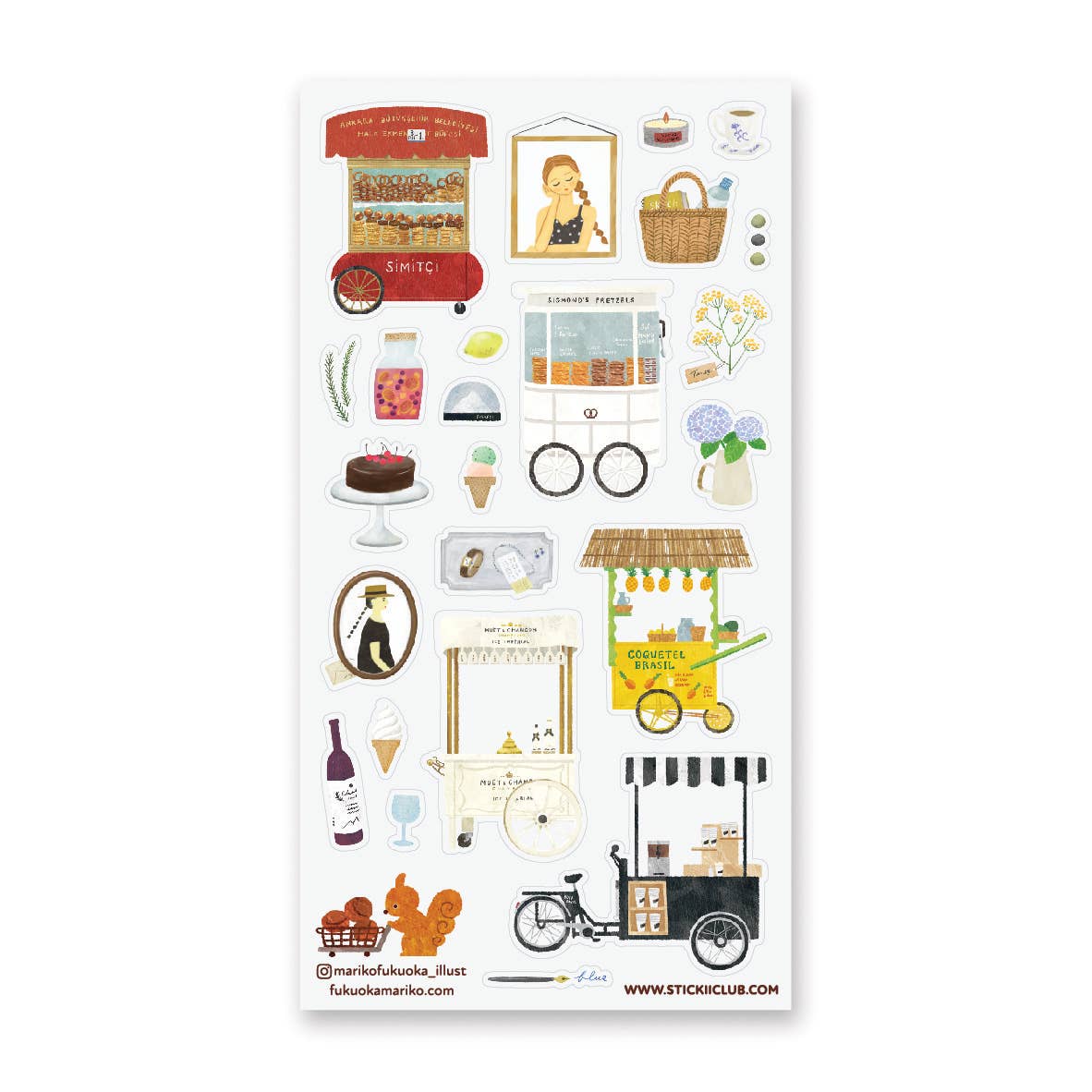 Street Vendor Delights Sticker Sheet