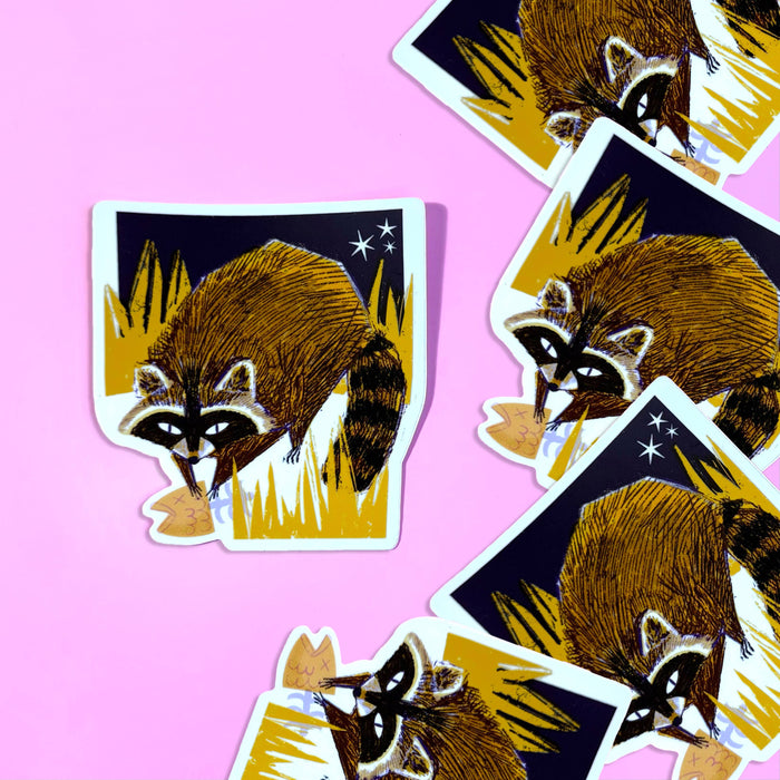 Backyard Buddy Raccoon Sticker