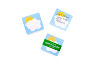 Partly cloudy sticky notes