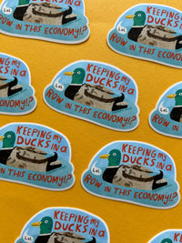 Ducks in a Row Vinyl Sticker