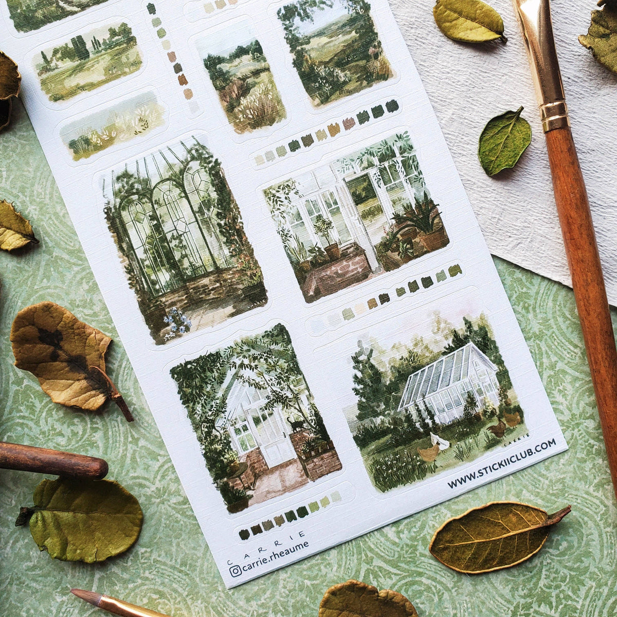 Sunlit Greenhouse Sticker Sheet