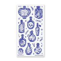 Dreamy Blue Bottles Sticker Sheet
