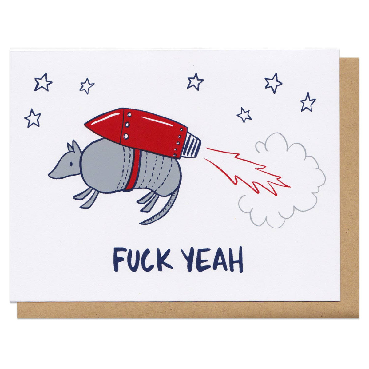 Fuck Yeah Armadillo Greeting Card