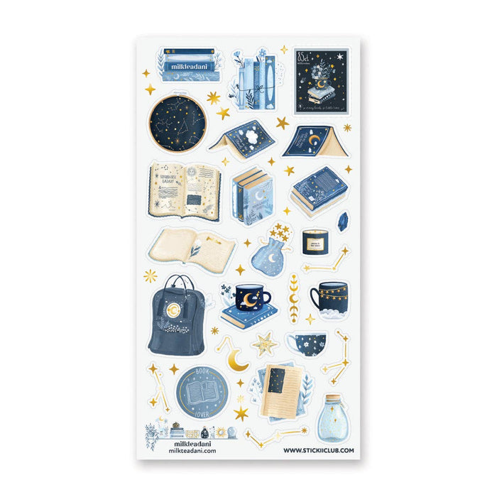Moonlit Bookish Nights Sticker Sheet