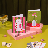 Thinking of You! Flowers in Vase – Foil Greeting Card