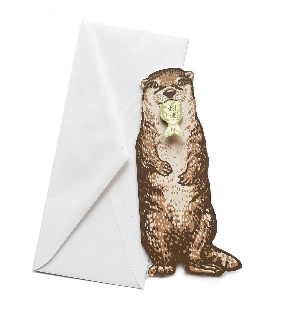 Cutout Otter Best Fishes Card
