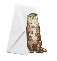 Cutout Otter Best Fishes Card