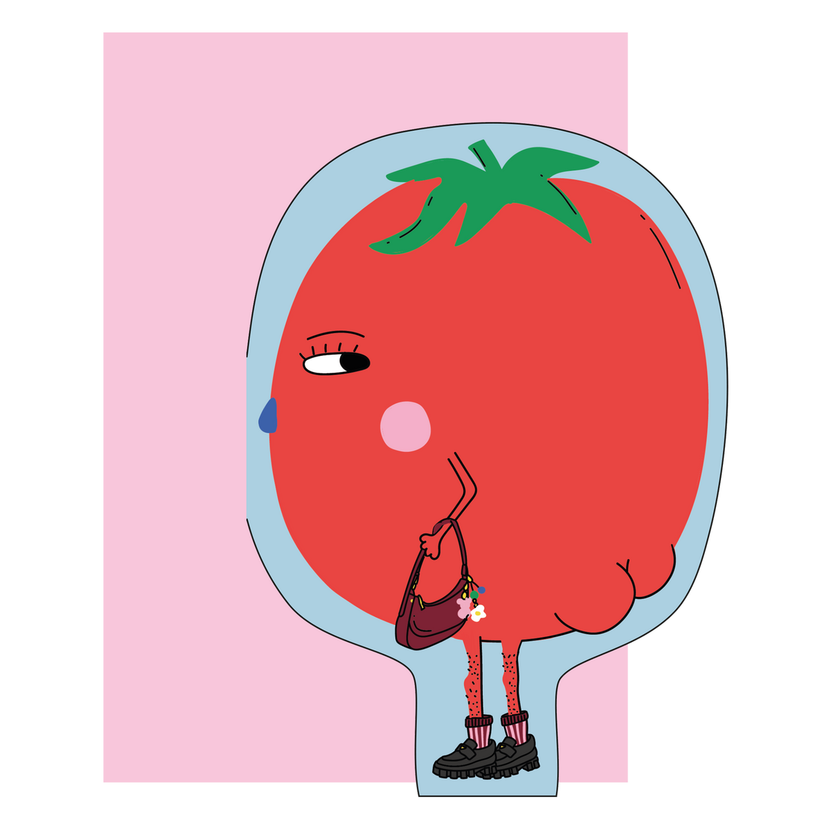 Hey Tomato! Die cut greeting card