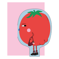 Hey Tomato! Die cut greeting card