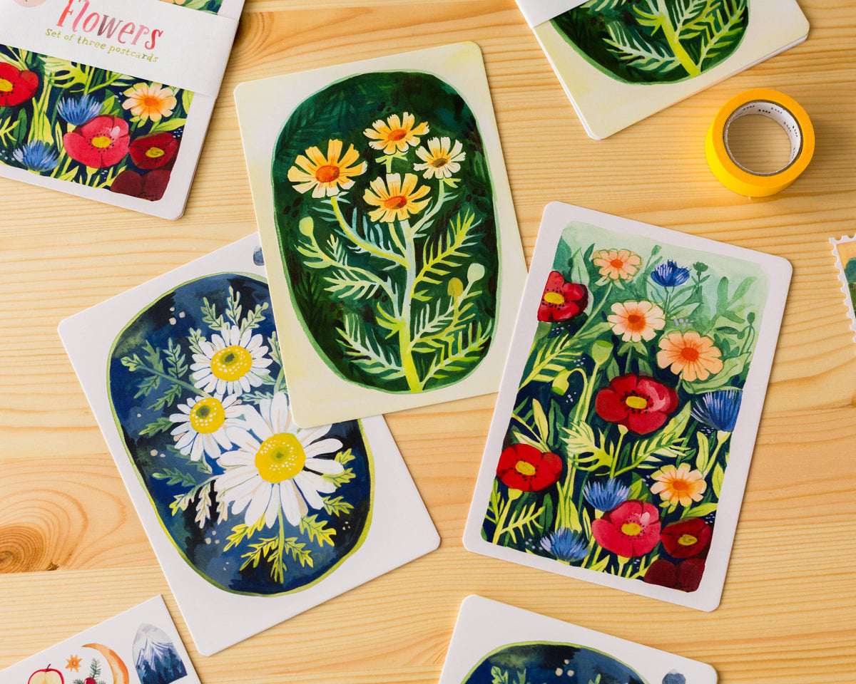 Postcard Set — Flowers