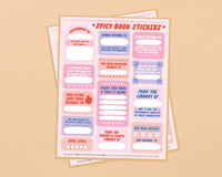 Spicy Book Plate Sticker Sheets - Romance, Smut, Sexy books