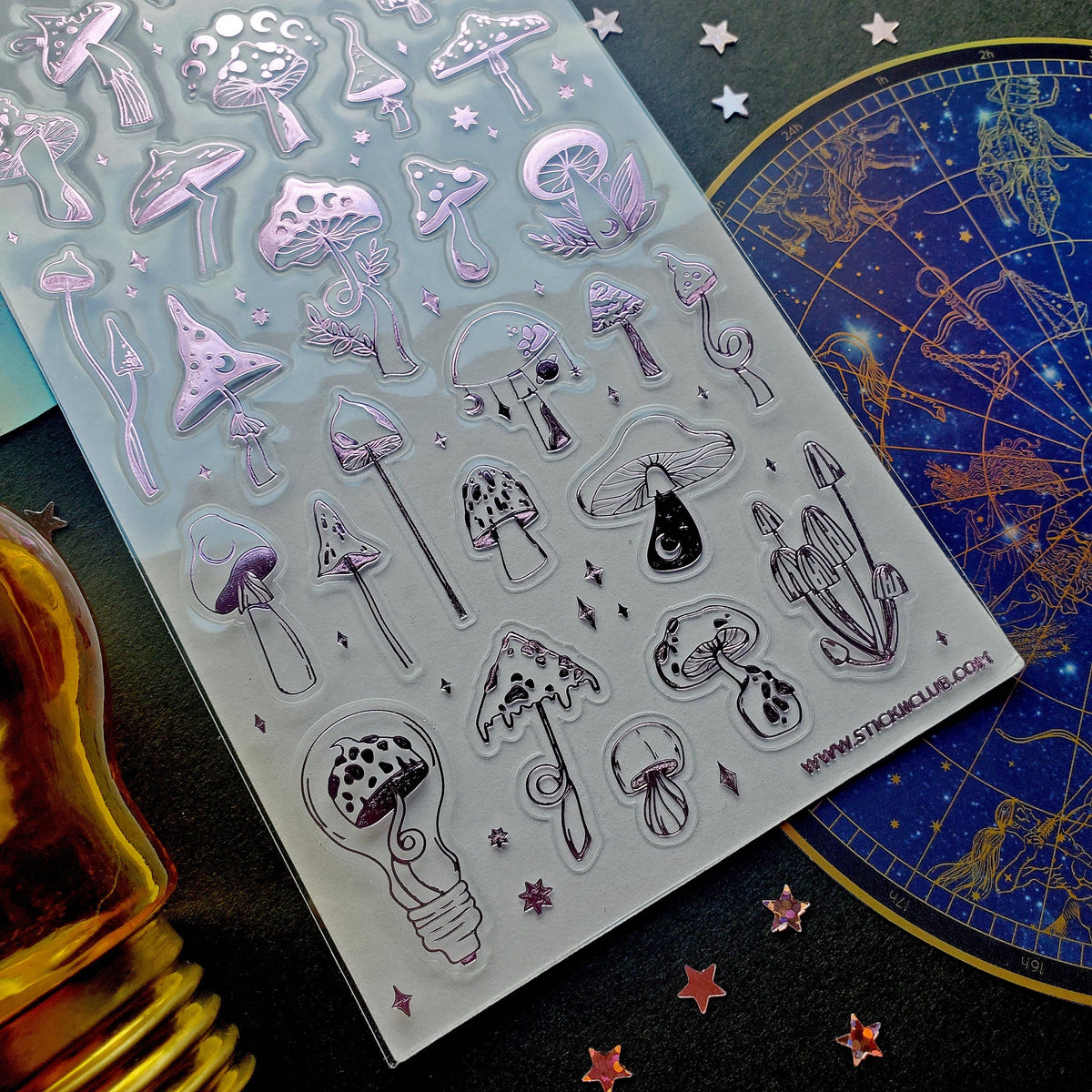 Moonlit Mushrooms Sticker Sheet