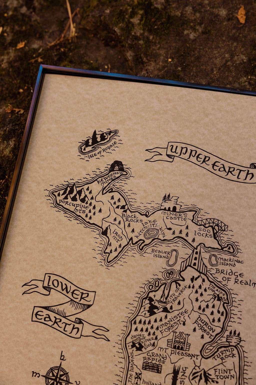 Lord of the Rings / The Hobbit Middle Earth Map of Michigan