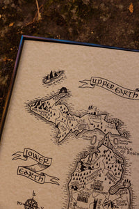 Lord of the Rings / The Hobbit Middle Earth Map of Michigan