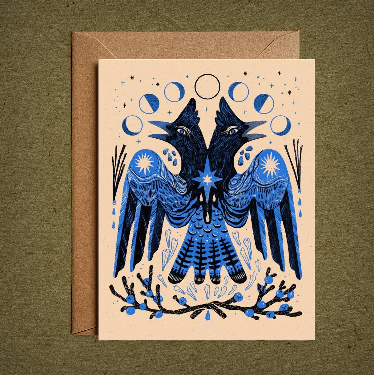 Steller's Jay– Blank Greeting Card Nature Illustration