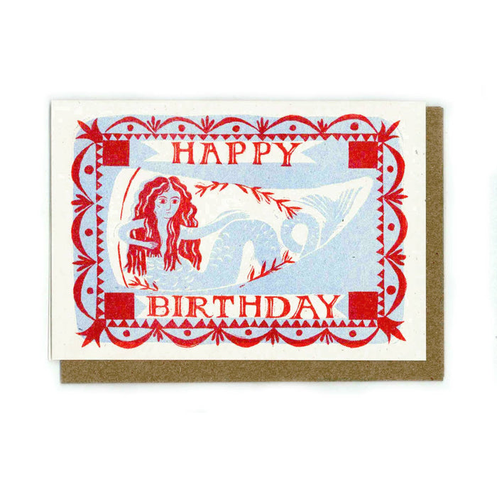 Mermaid Scrimshaw Birthday