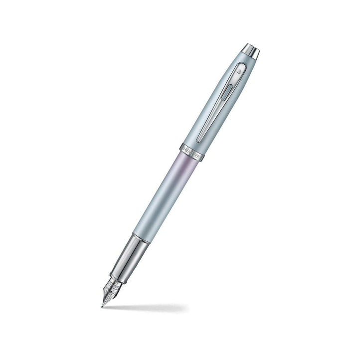Sheaffer 100 9376 Expressions Blue and Pink Pearlised Gradient Fountain Pen with Chrome-plated Trims