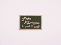 Lake Michigan Vintage Style Embroidered Iron On Patch