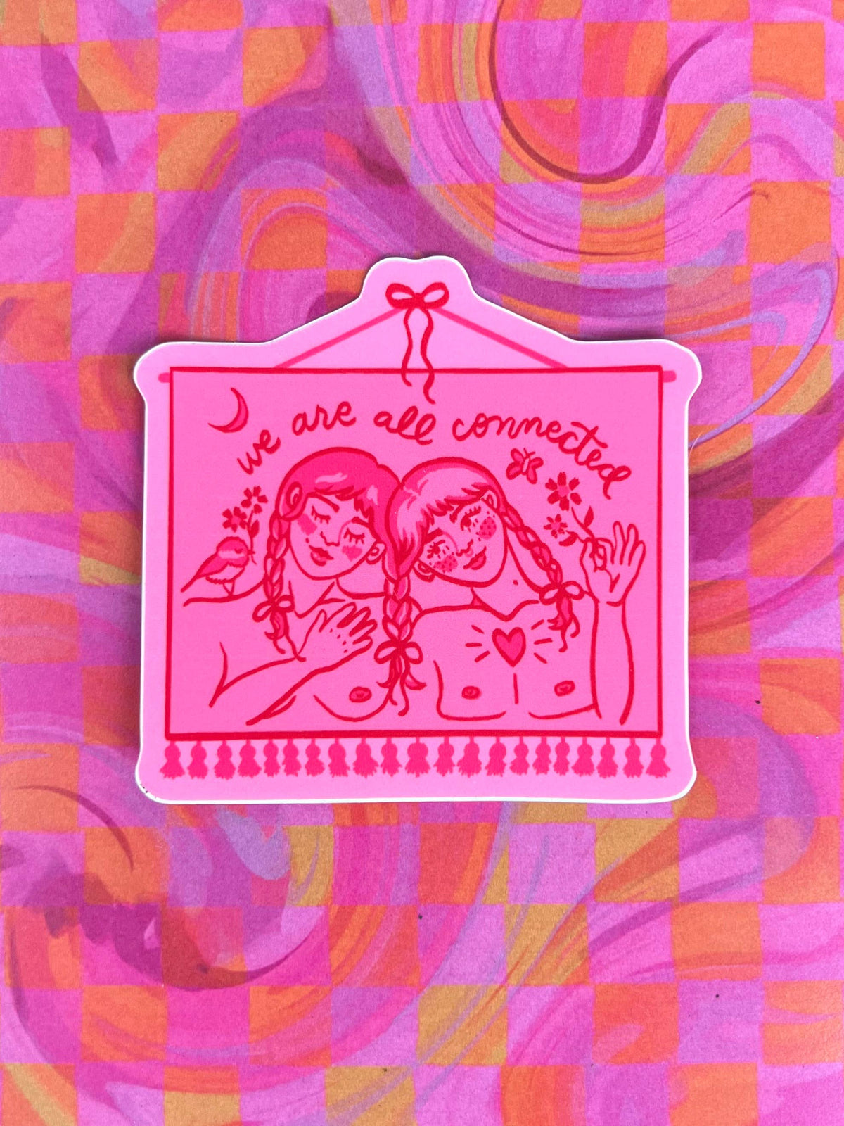 We're All Connected Vinyl Sticker