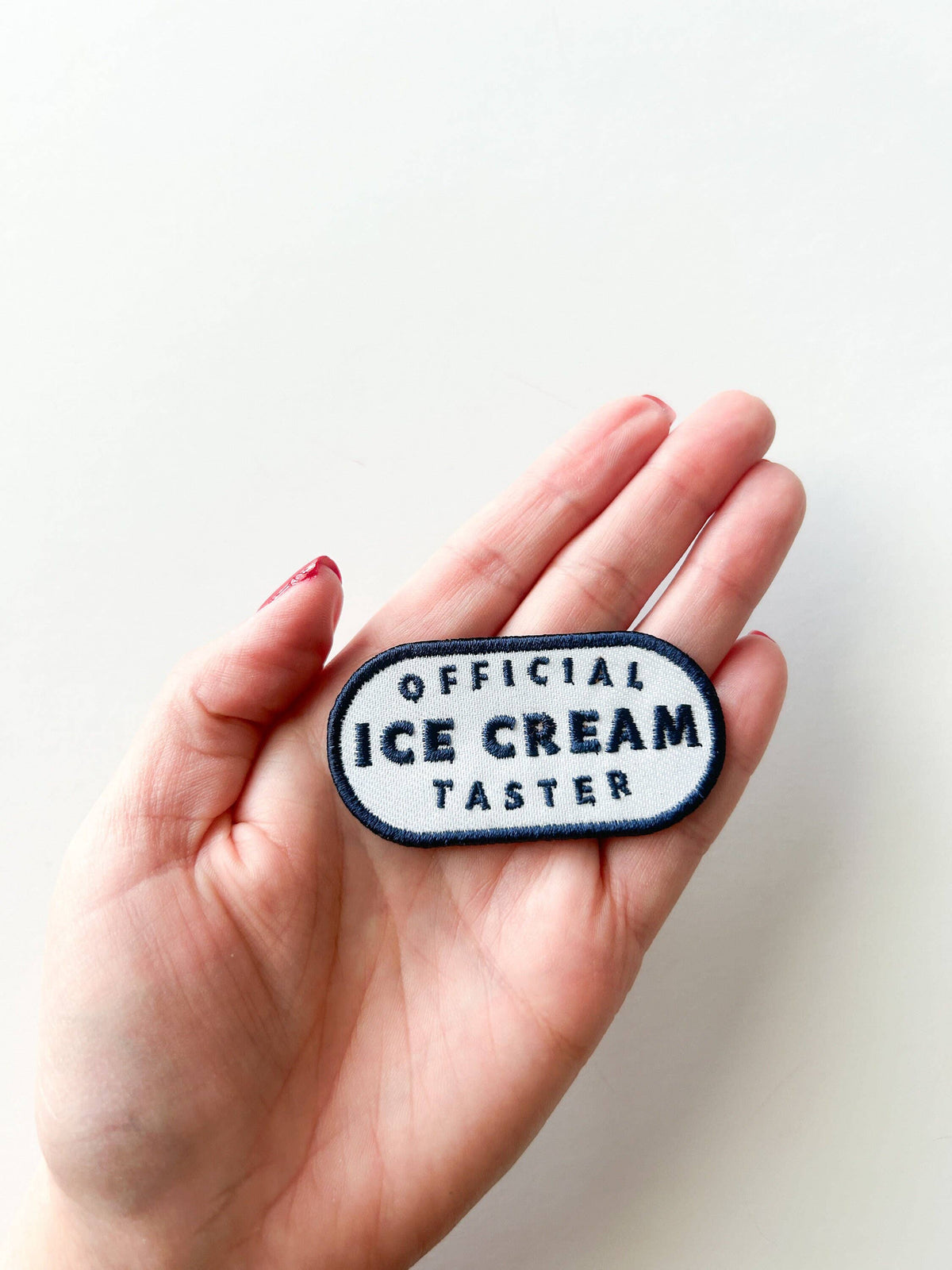 Official Ice Cream Taster Embroidered Iron-on Sew-on Patch