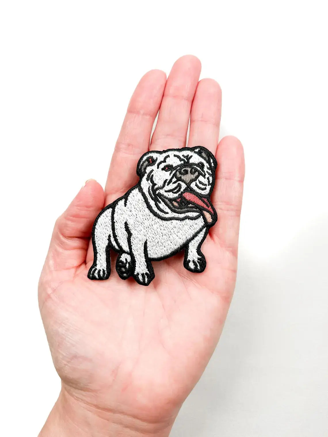Bulldog Embroidered Iron On Patch Dog Patch Pet Lover Mascot