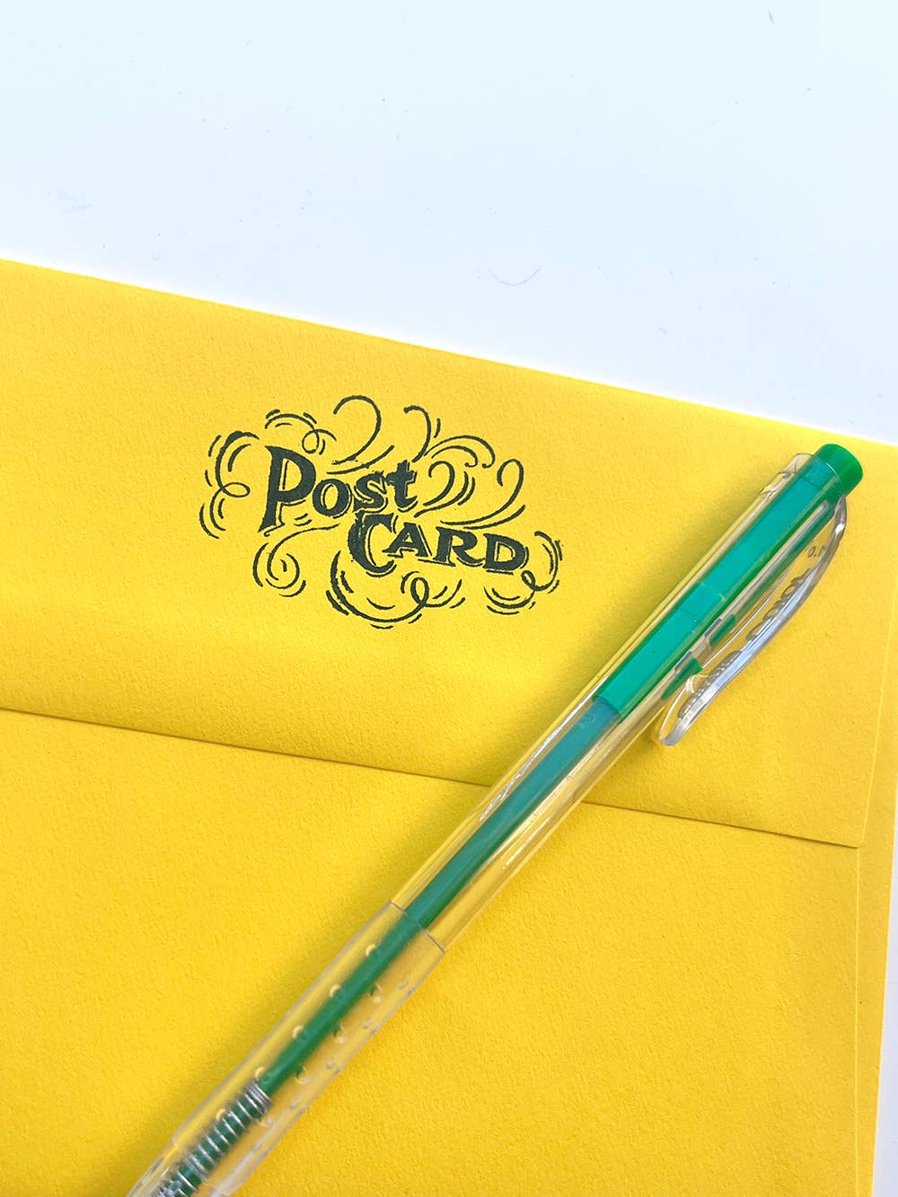 Postcard Rubber stamp vintage ephemera postcard postcrosser