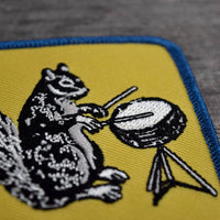 Ferdinand Drumming Squirrel Embroidered Patch
