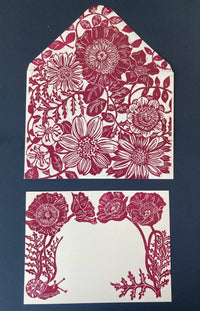 Poppy Envelope and Postcard Stationery Set of 3