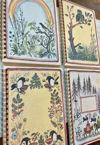 Folksy Forest Scene Notebooks