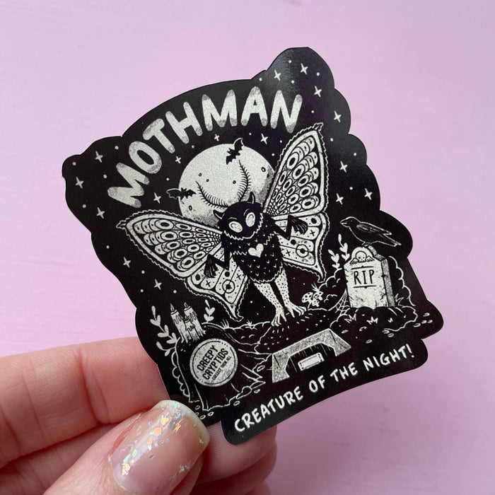 Mothman Cryptid Vinyl Sticker