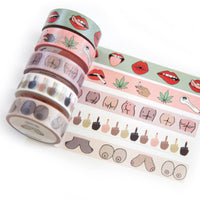 Funny Silly Butt Illustration Decorative Washi Tape