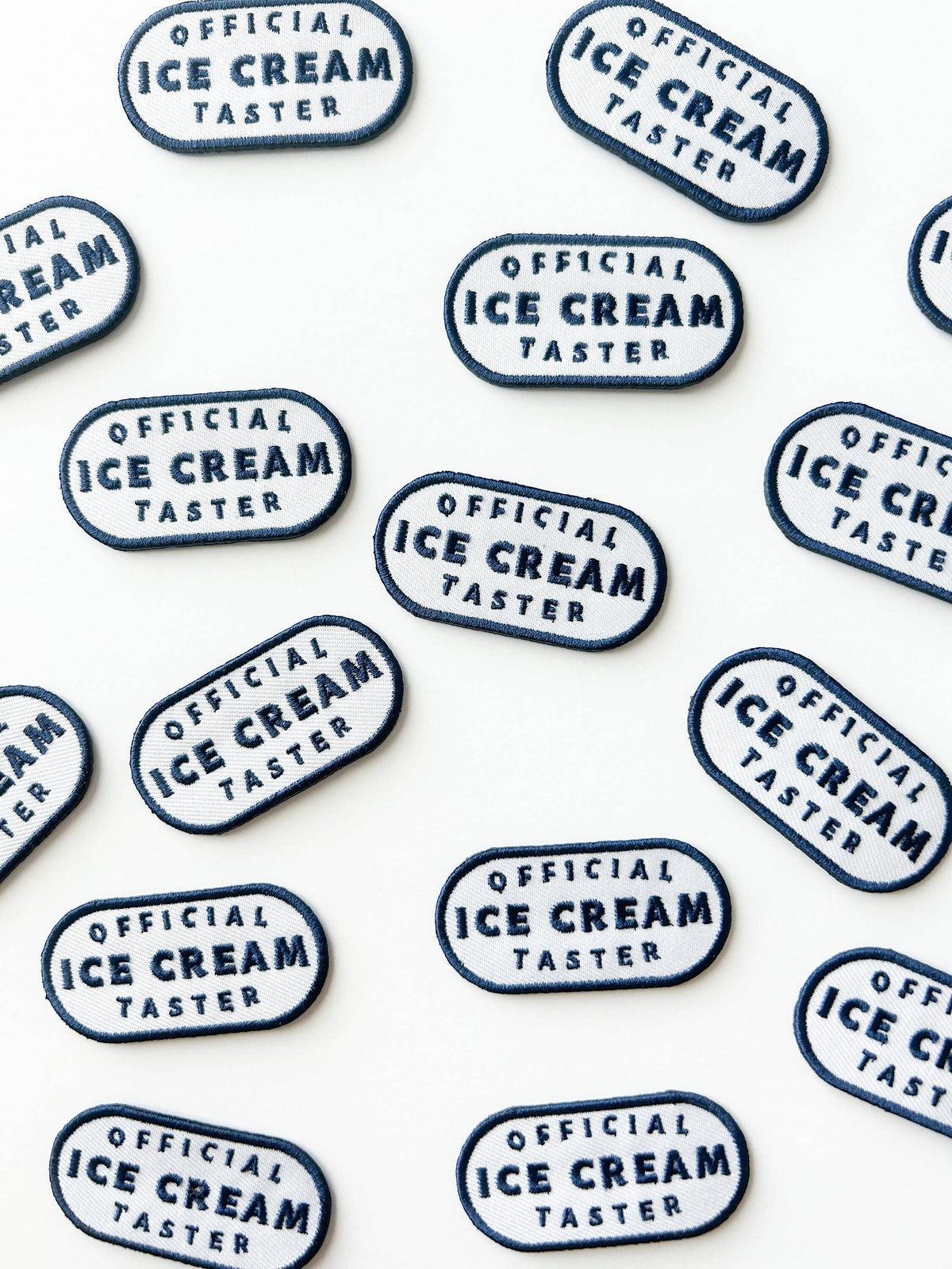 Official Ice Cream Taster Embroidered Iron-on Sew-on Patch