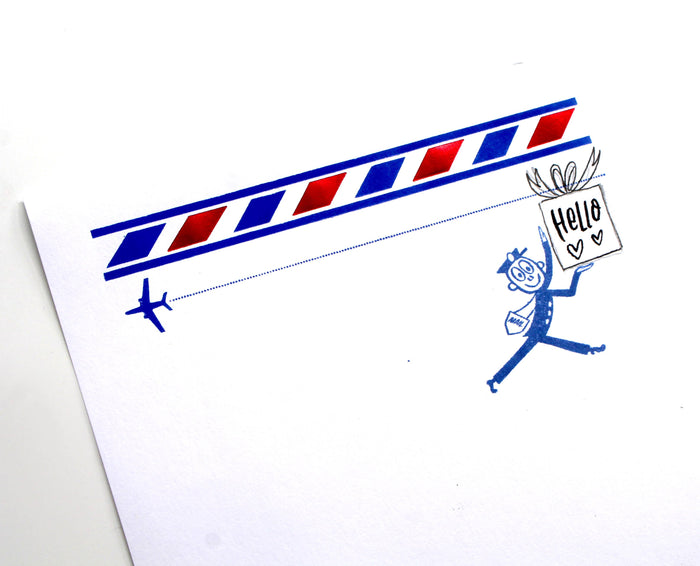 Mr Zip Carrying a stamp- Rubber stamp
