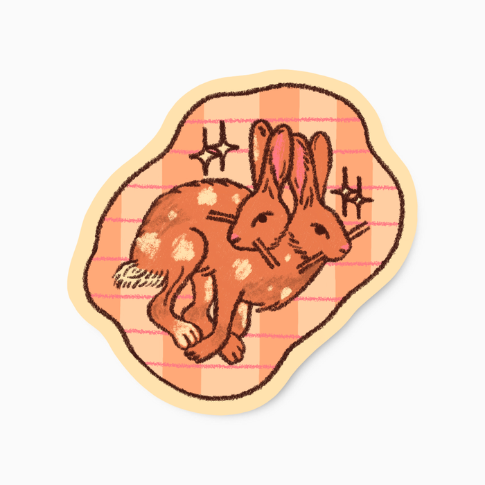 Two-headed Rabbit Sticker