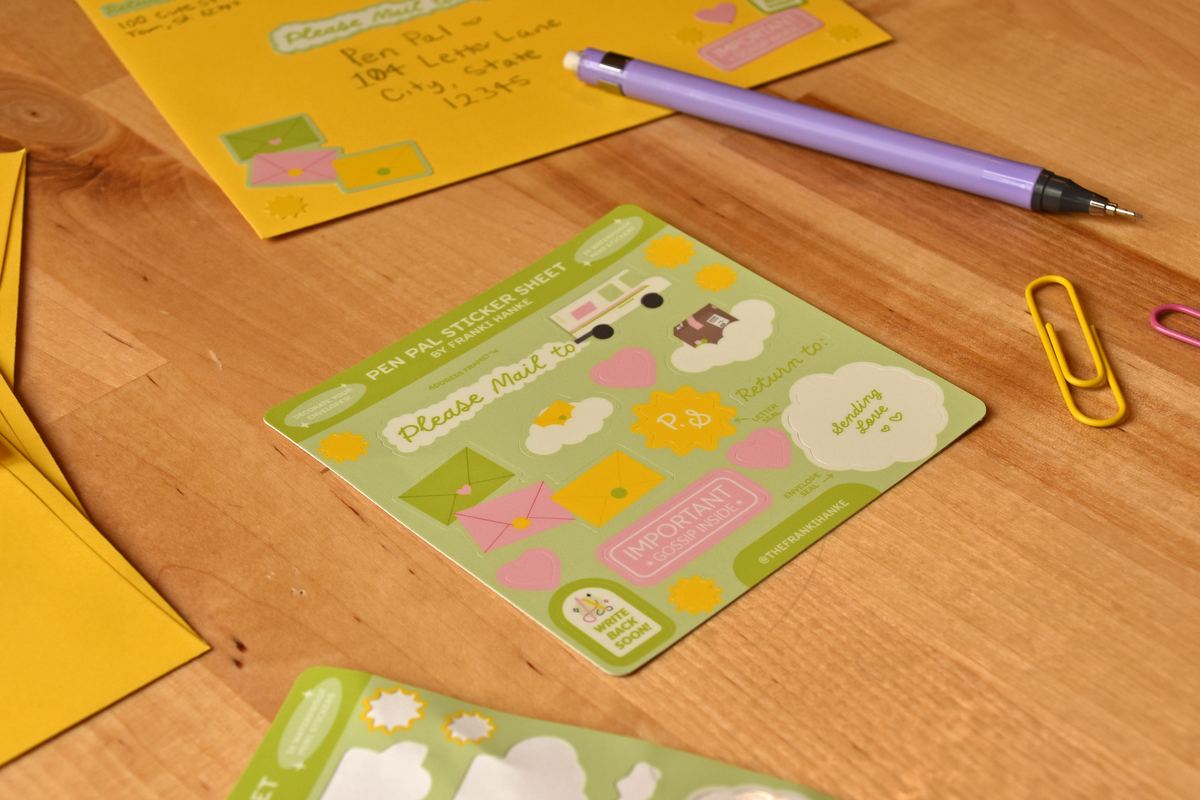 Pen Pal Sticker Sheet - Mail Decorating Stickers