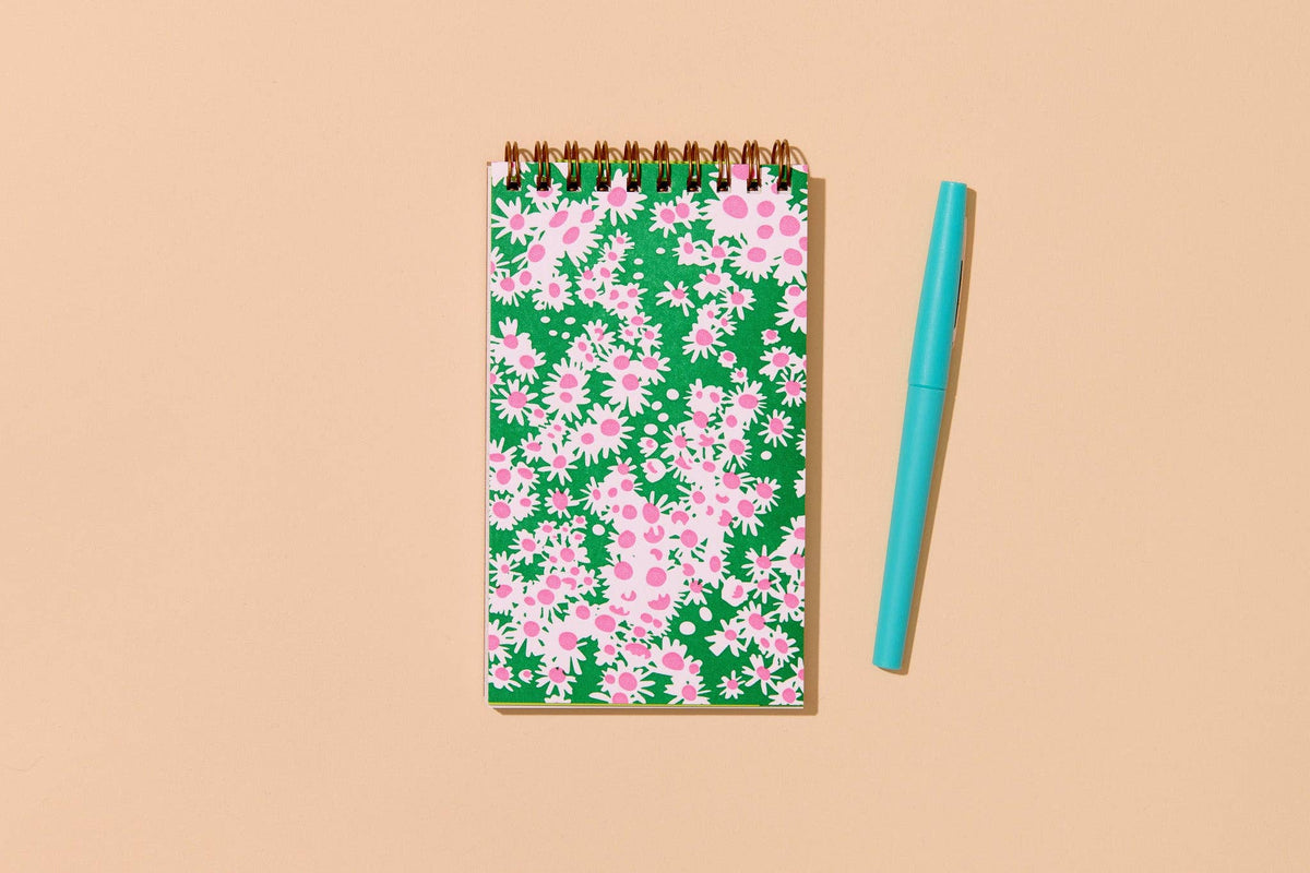 Aster Wildflower Letterpress Spiral Pocket Size Notebook - Mothers Day,Ants Letterpress Pocket Size Spiral Notebook -Fathers Day Gift Mothers Day Spring Easter
